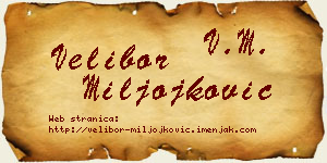 Velibor Miljojković vizit kartica